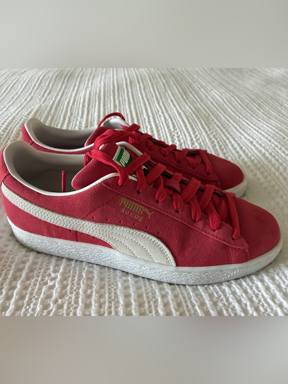 Men’s Puma Suede Sneakers - Red with White